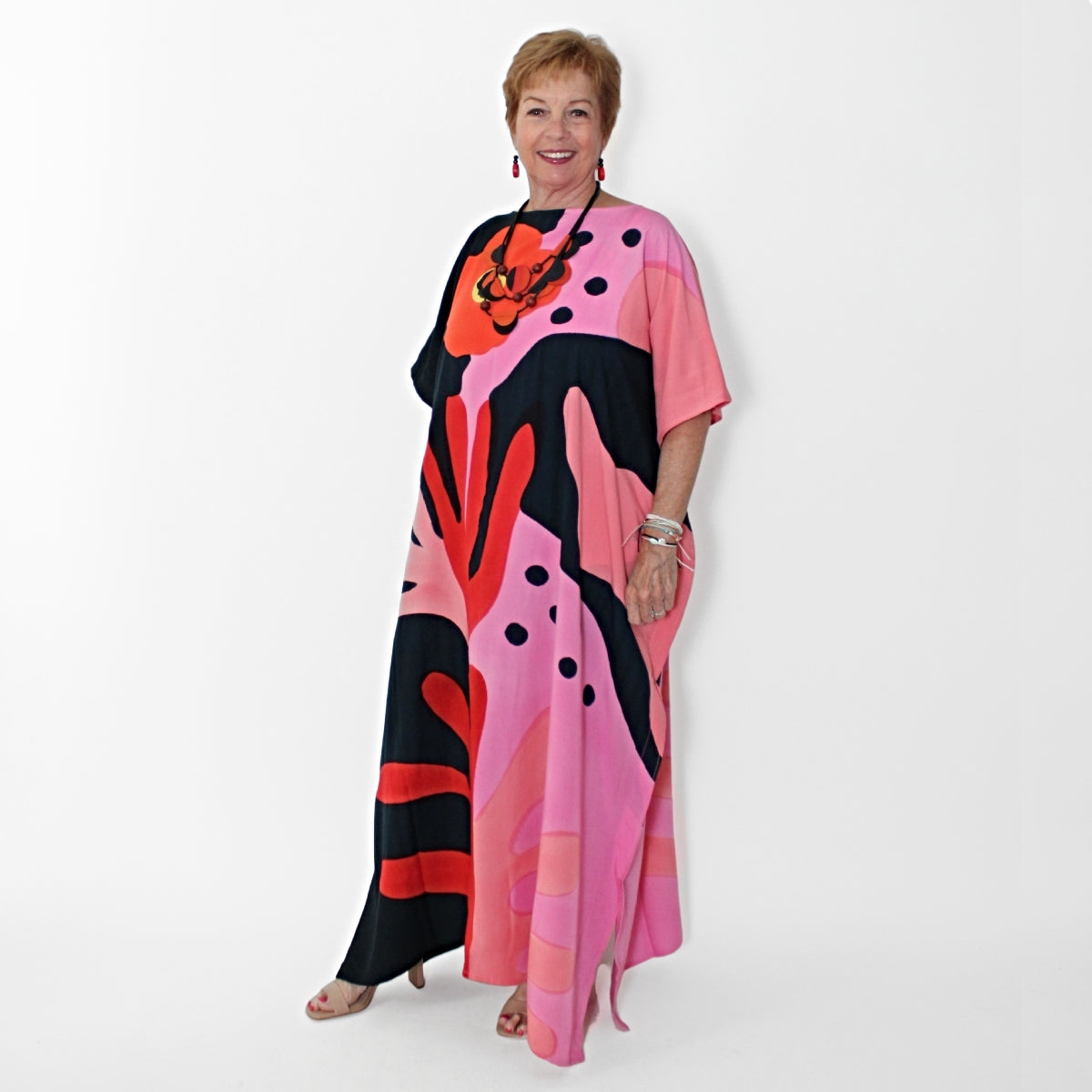 Pink and Coral Kaftan