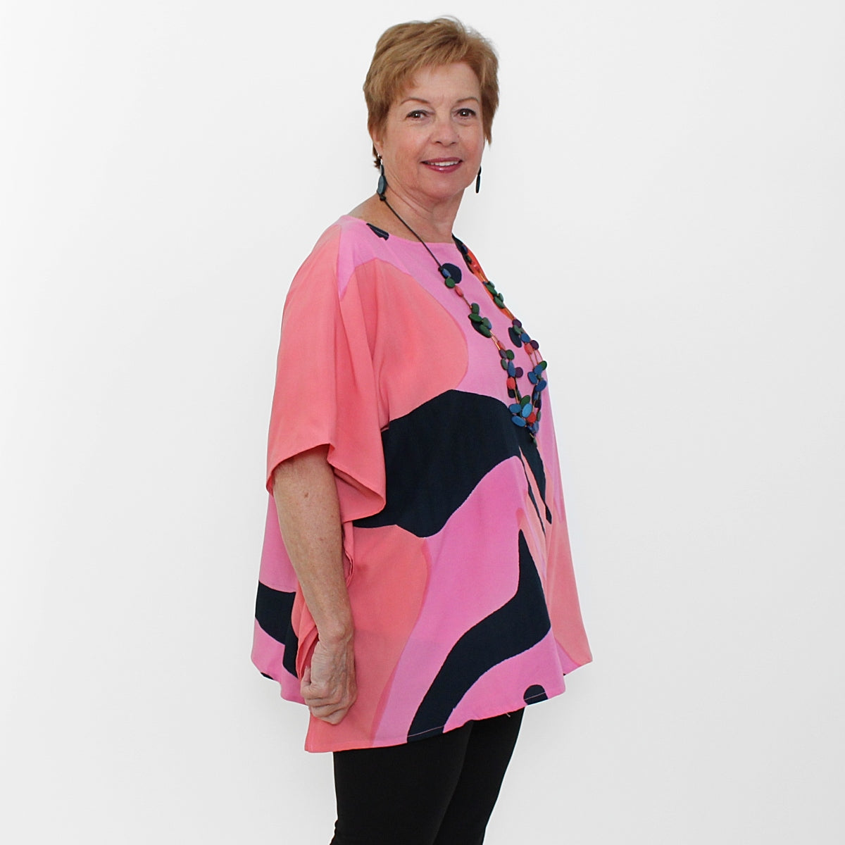 Pink and Coral Blouse