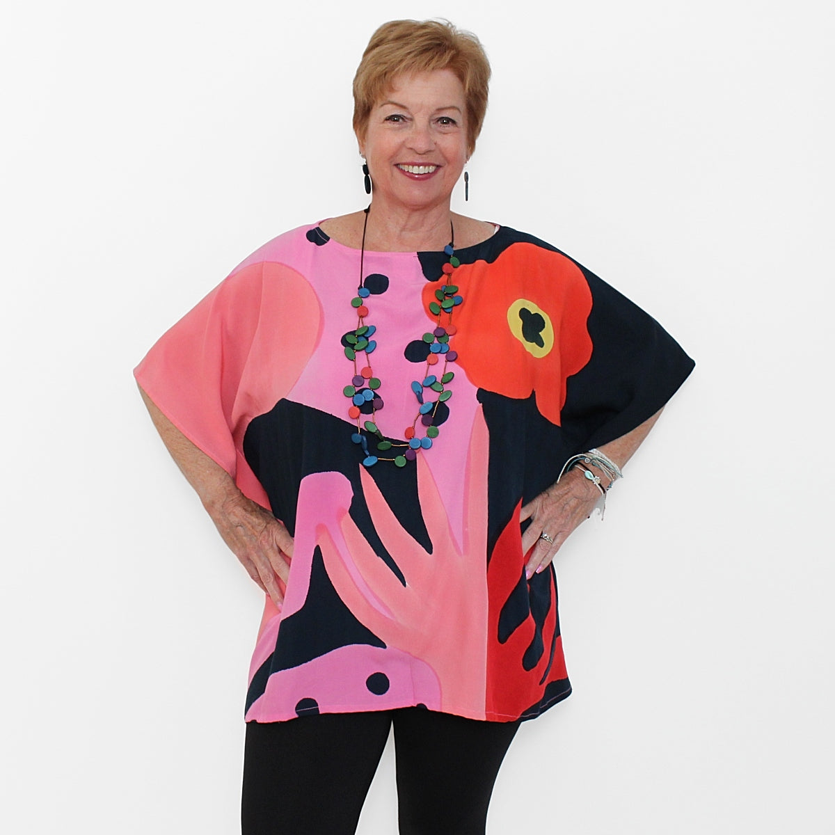 Pink and Coral Blouse