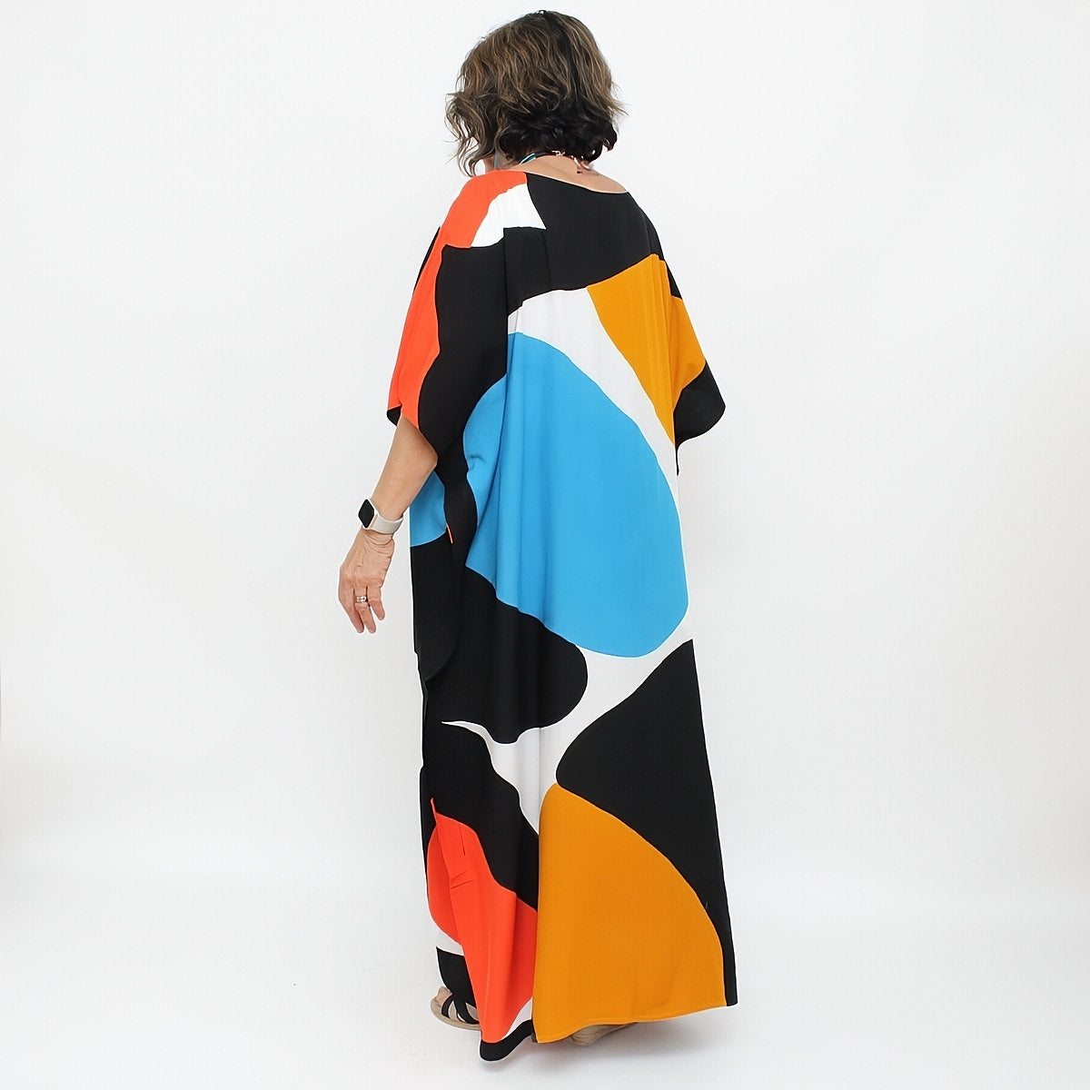 Blue and Mustard Pop of Color Kaftan - Sylca Designs - Chunky Jewelry