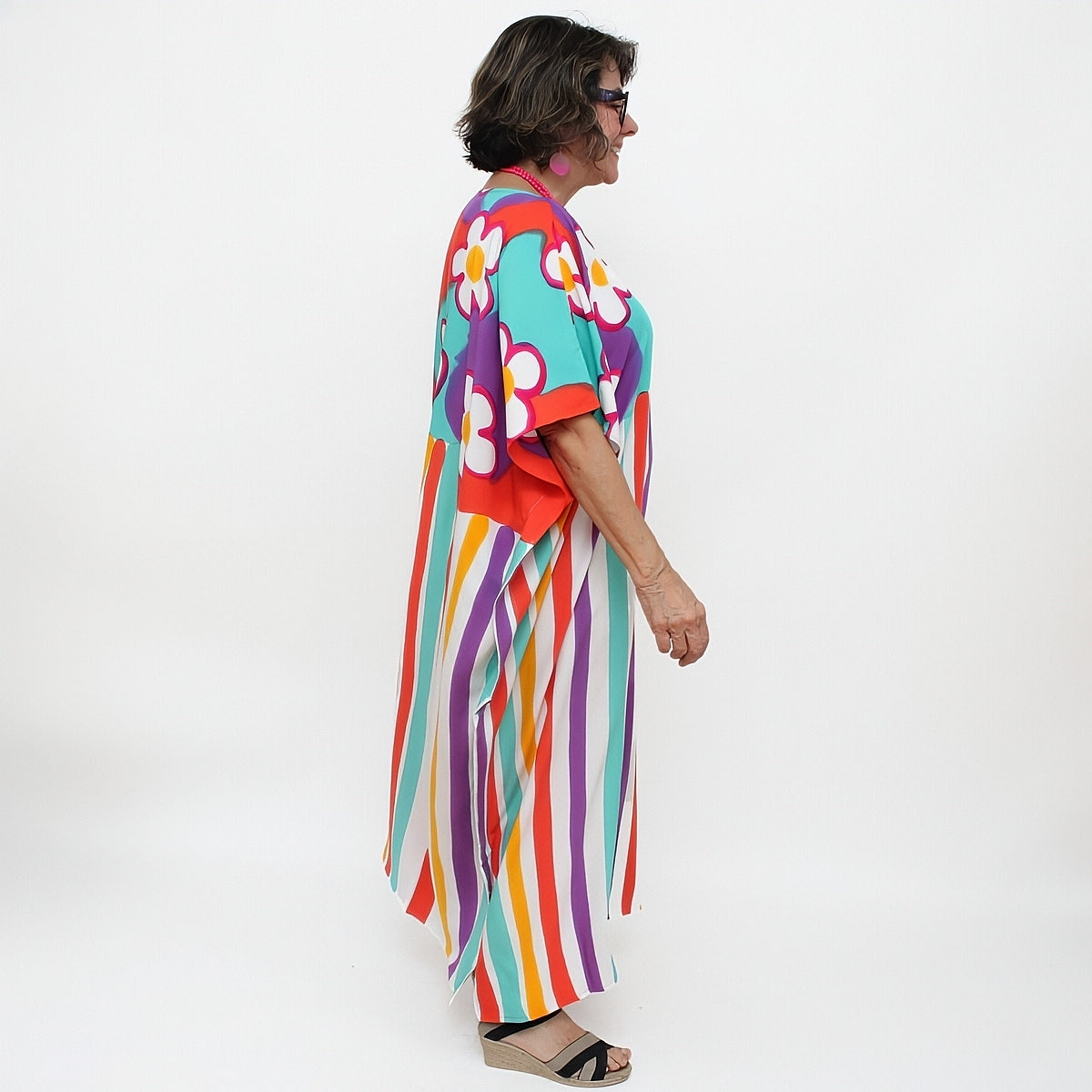 All the Flowers Bright Colored Kaftan - Sylca Designs - Chunky Jewelry