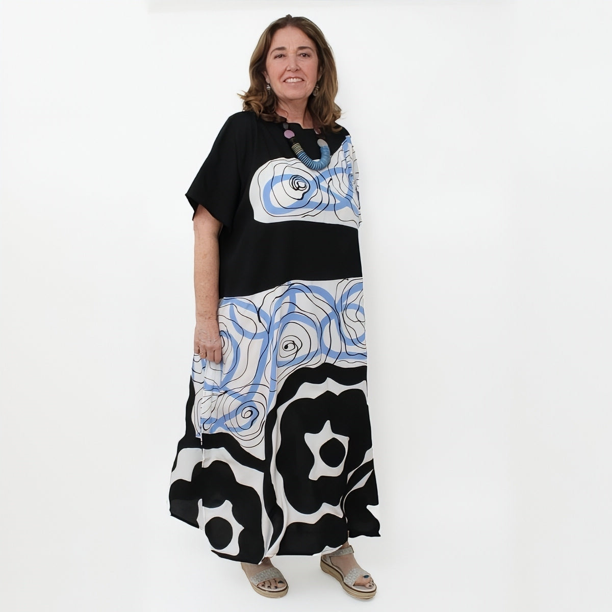 Blue Dahlia Kaftan - Sylca Designs - Chunky Jewelry