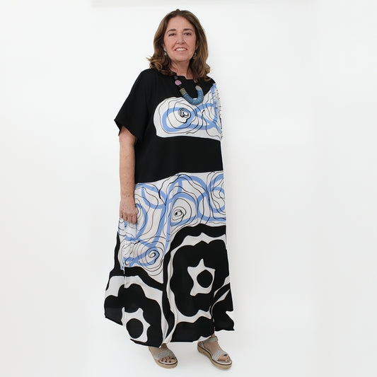 Blue Dahlia Kaftan - Sylca Designs - Chunky Jewelry