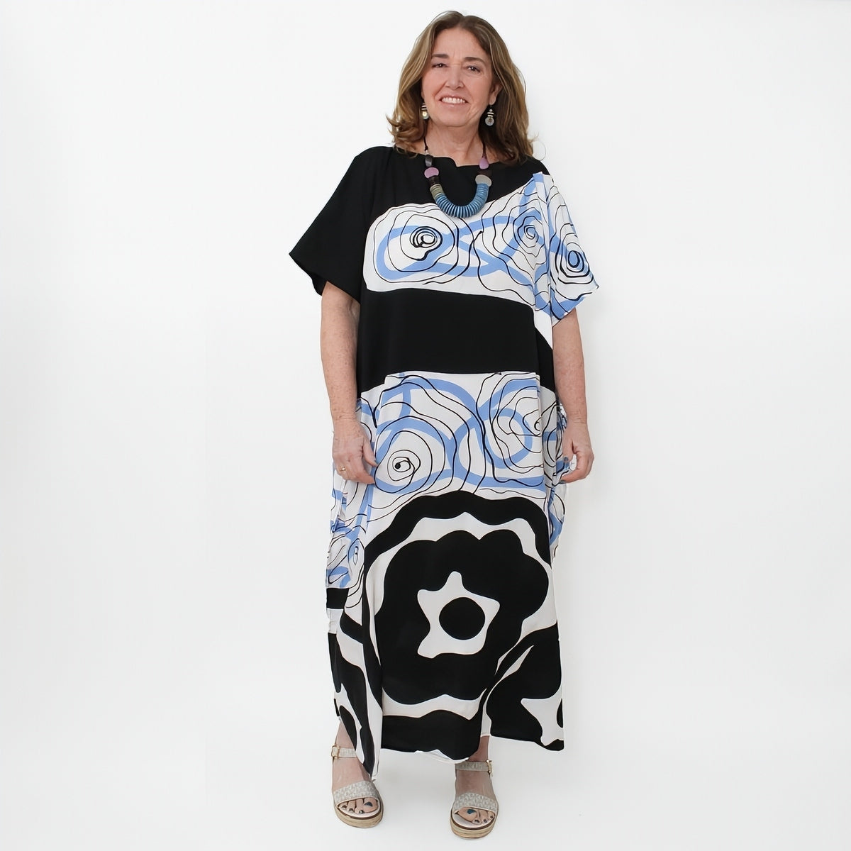 Blue Dahlia Kaftan - Sylca Designs - Chunky Jewelry
