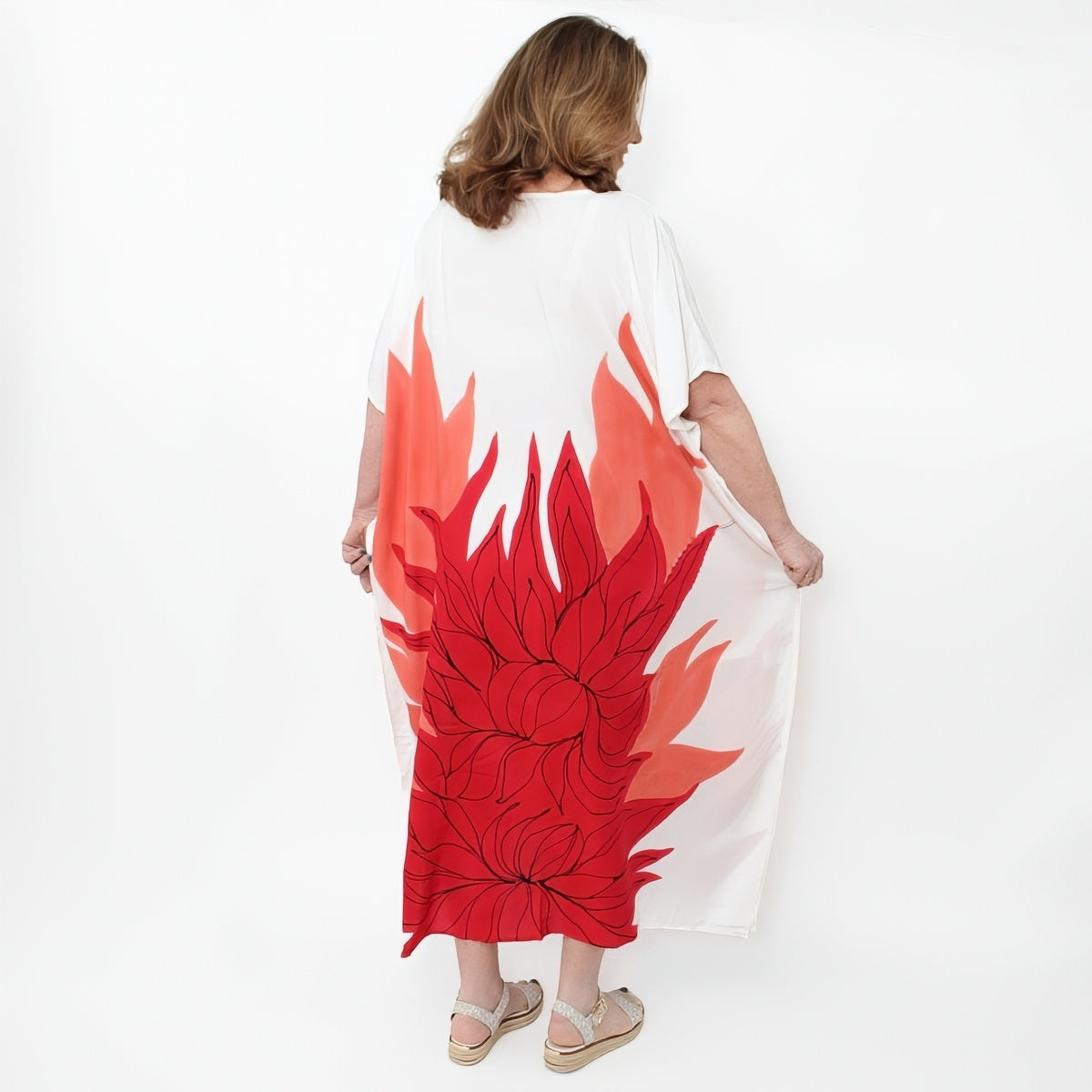 Fiery Bloom Maxi Dress - Sylca Designs - Chunky Jewelry