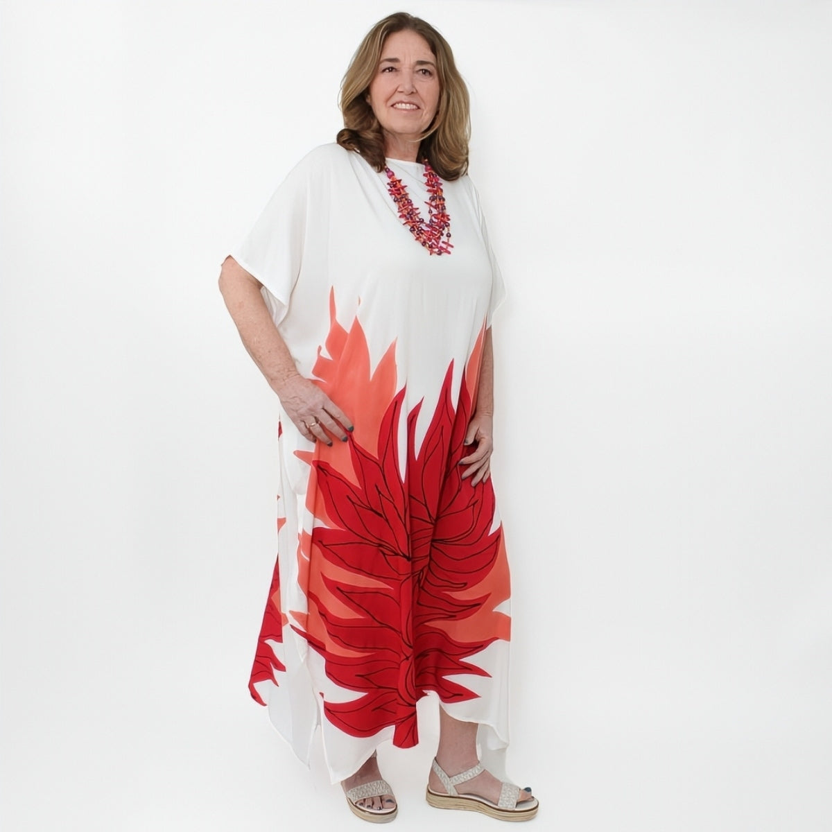 Fiery Bloom Maxi Dress - Sylca Designs - Chunky Jewelry