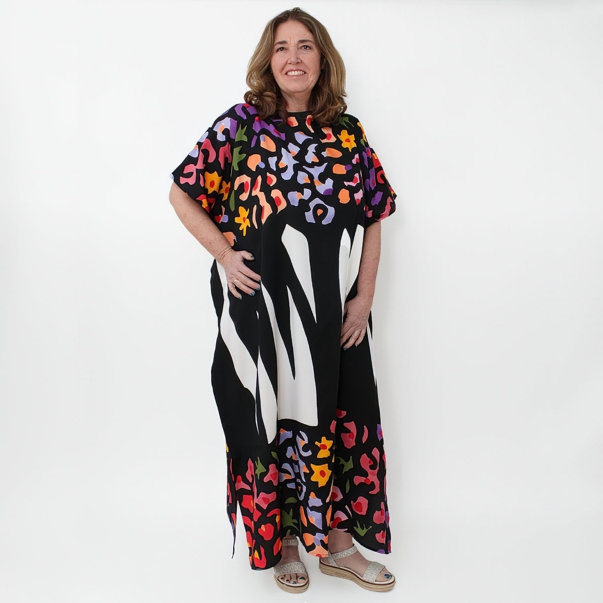 vibrant maxi dress Seashell Print Maxi Dress | Tropical Tiered Maxi