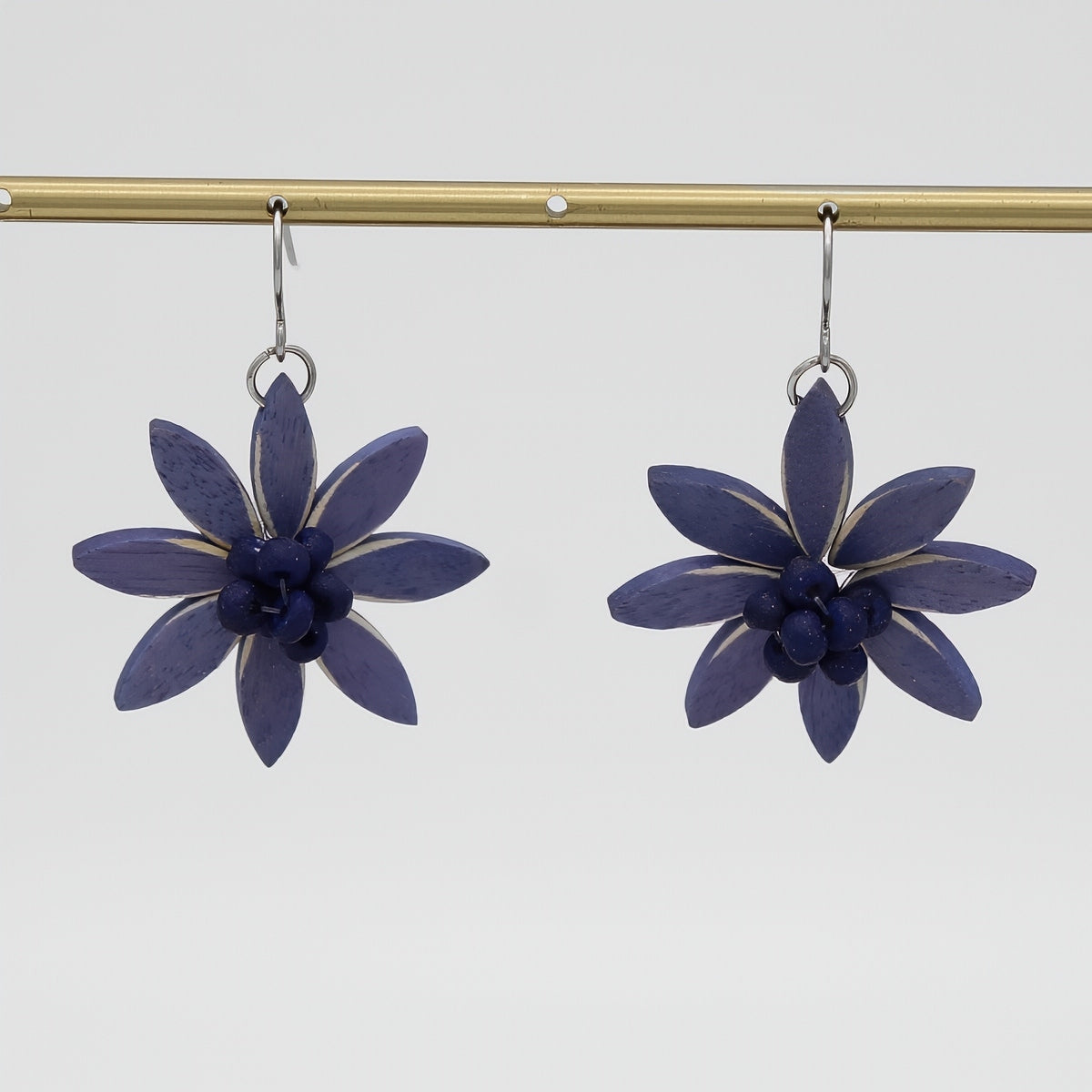 Purple Amaya Flower Earrings - Sylca Designs - Chunky Jewelry