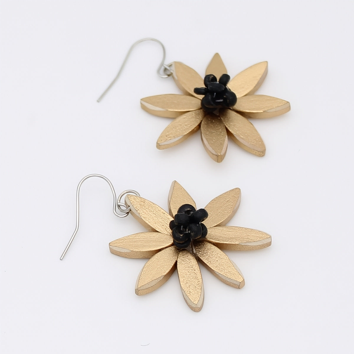 Gold Amaya Flower Earrings - Sylca Designs - Chunky Jewelry