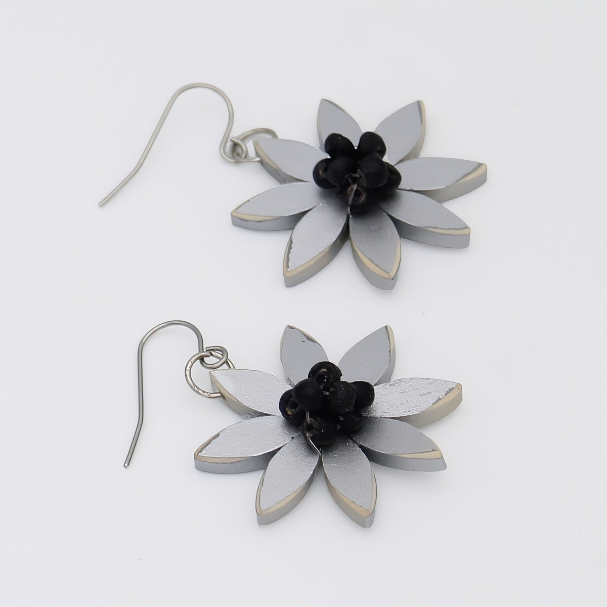 Silver Amaya Flower Earrings - Sylca Designs - Chunky Jewelry