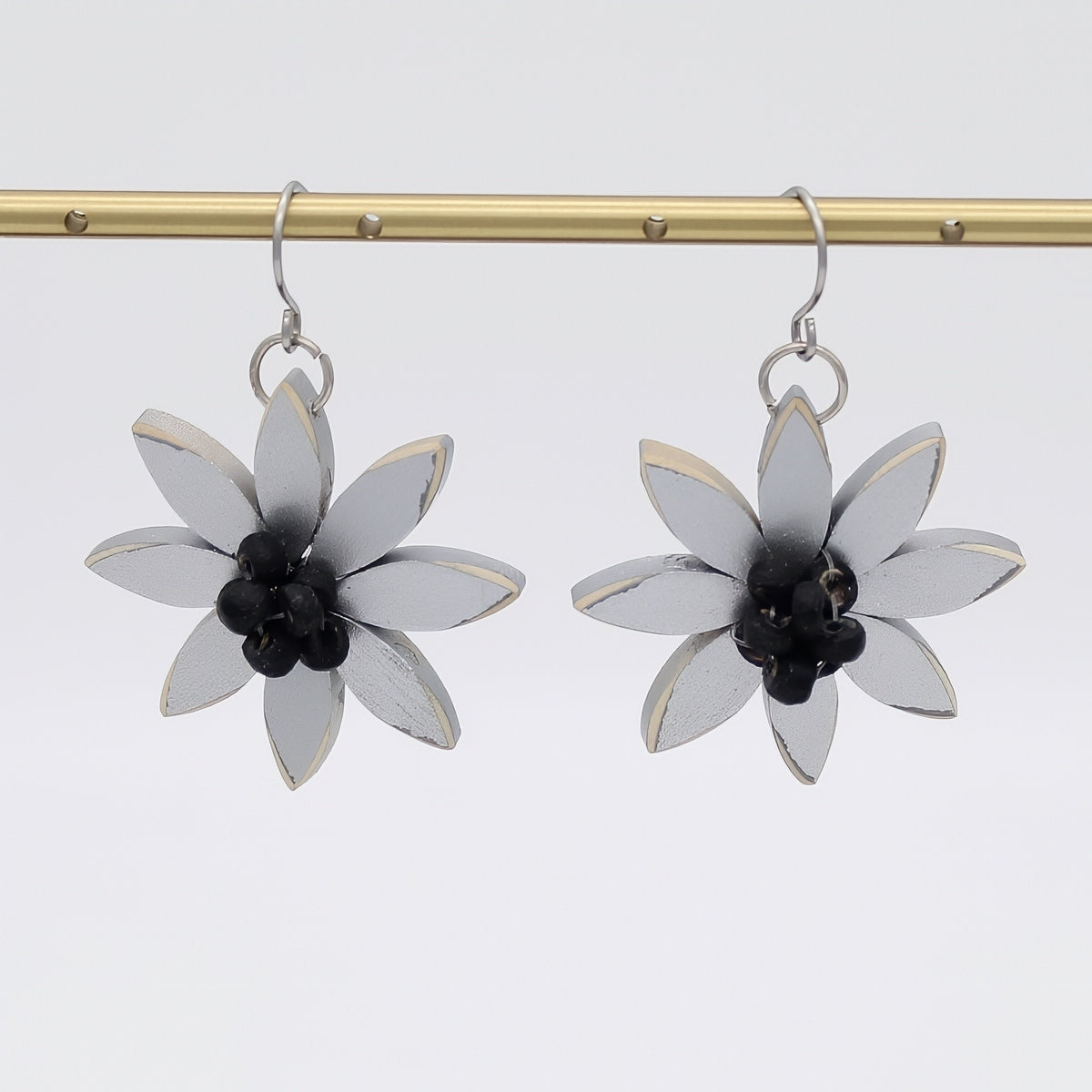Silver Amaya Flower Earrings - Sylca Designs - Chunky Jewelry