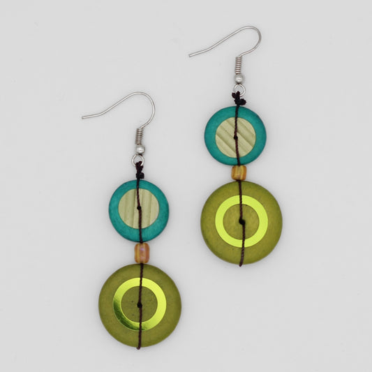 Green Bobbie Earrings