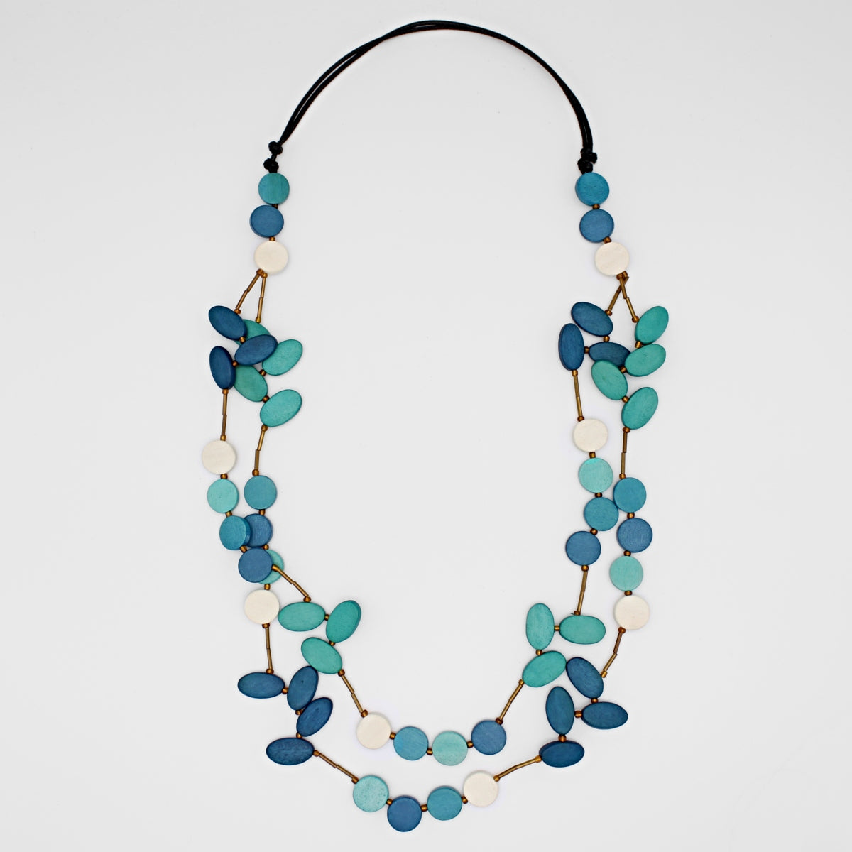 Aqua Lizzie Petal Necklace