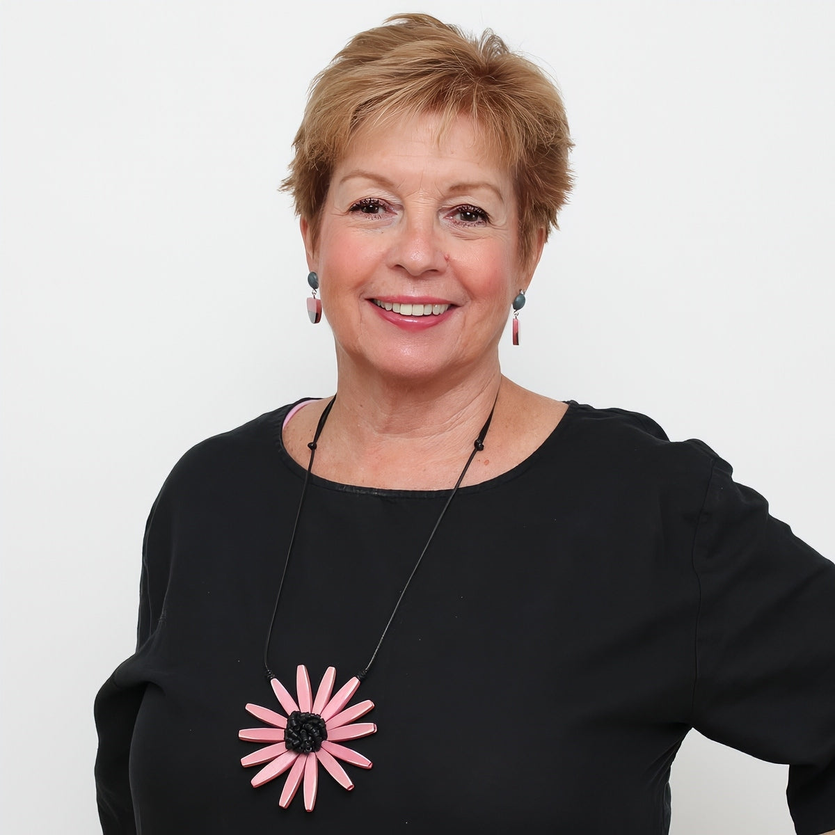 Pink Amaya Flower Statement Necklace - Sylca Designs - Chunky Jewelry