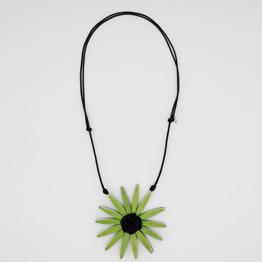 Green Amaya Flower Statement Necklace - Sylca Designs - Chunky Jewelry