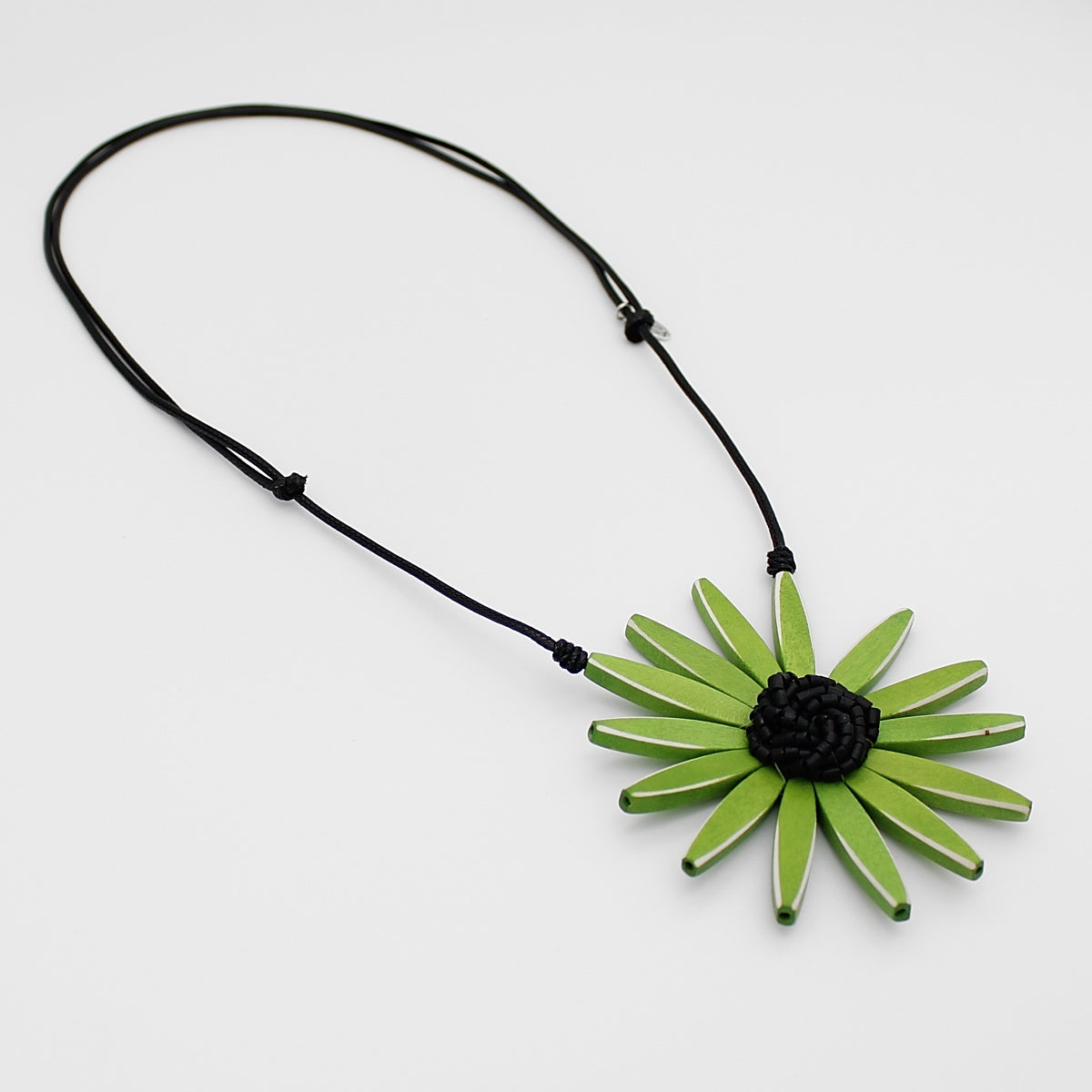 Green Amaya Flower Statement Necklace - Sylca Designs - Chunky Jewelry