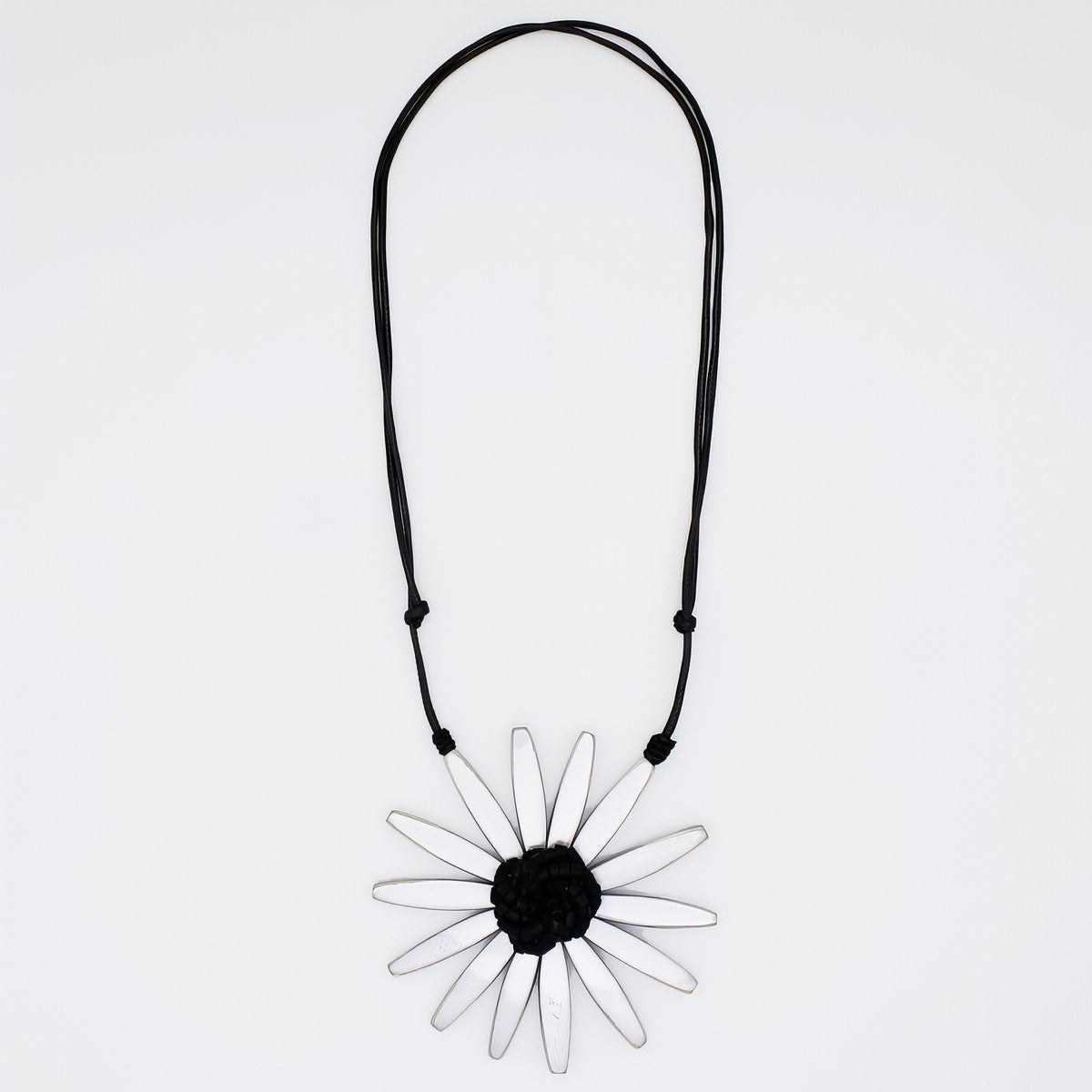 Silver Amaya Flower Statement Necklace - Sylca Designs - Chunky Jewelry