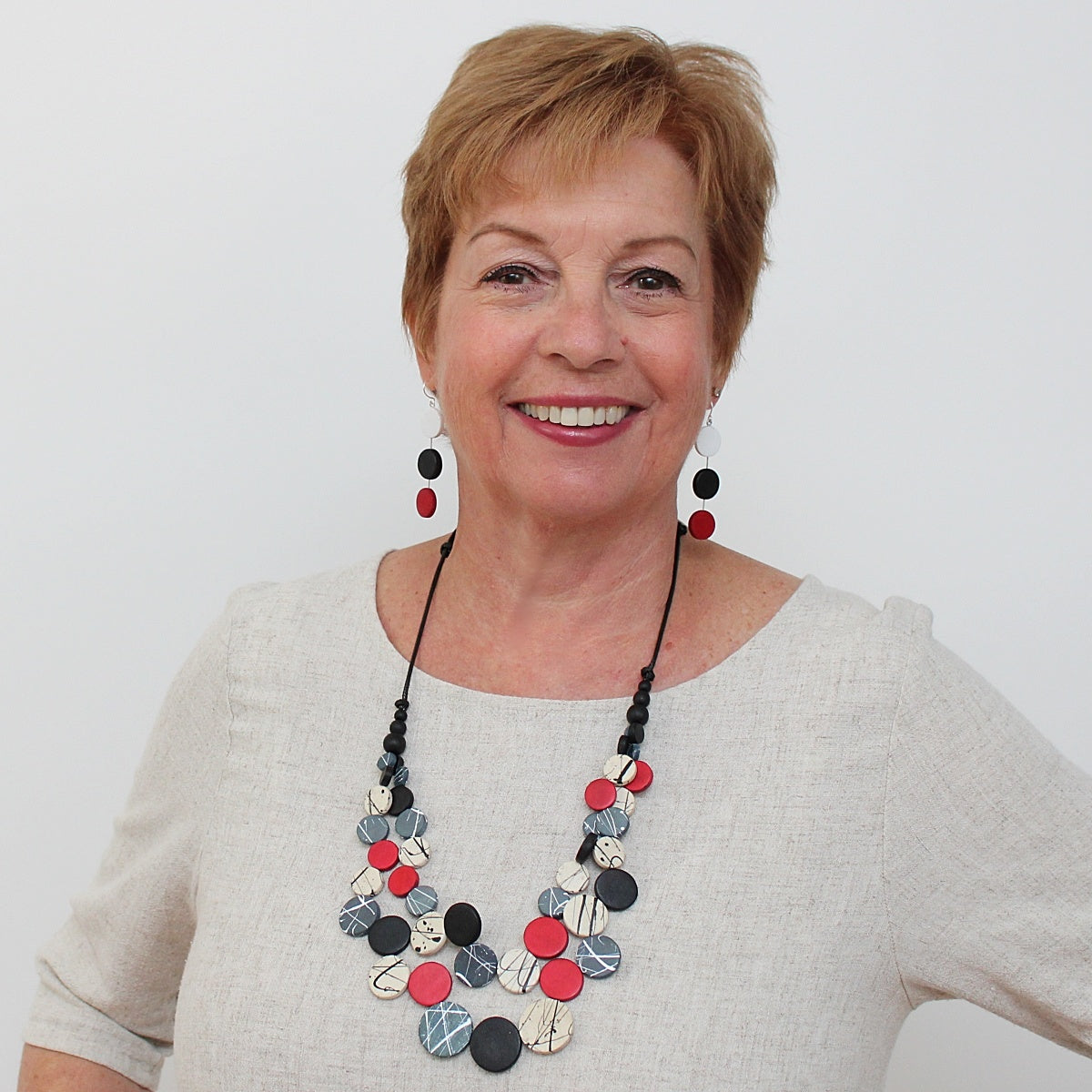 Red Dual Strand Devon Necklace