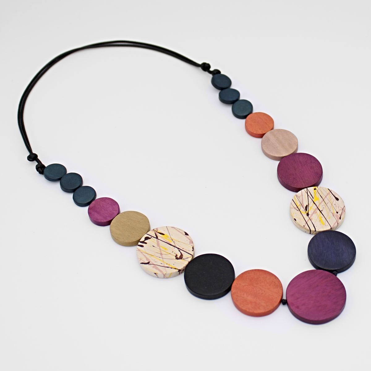 Shades of Wine Splatter Necklace