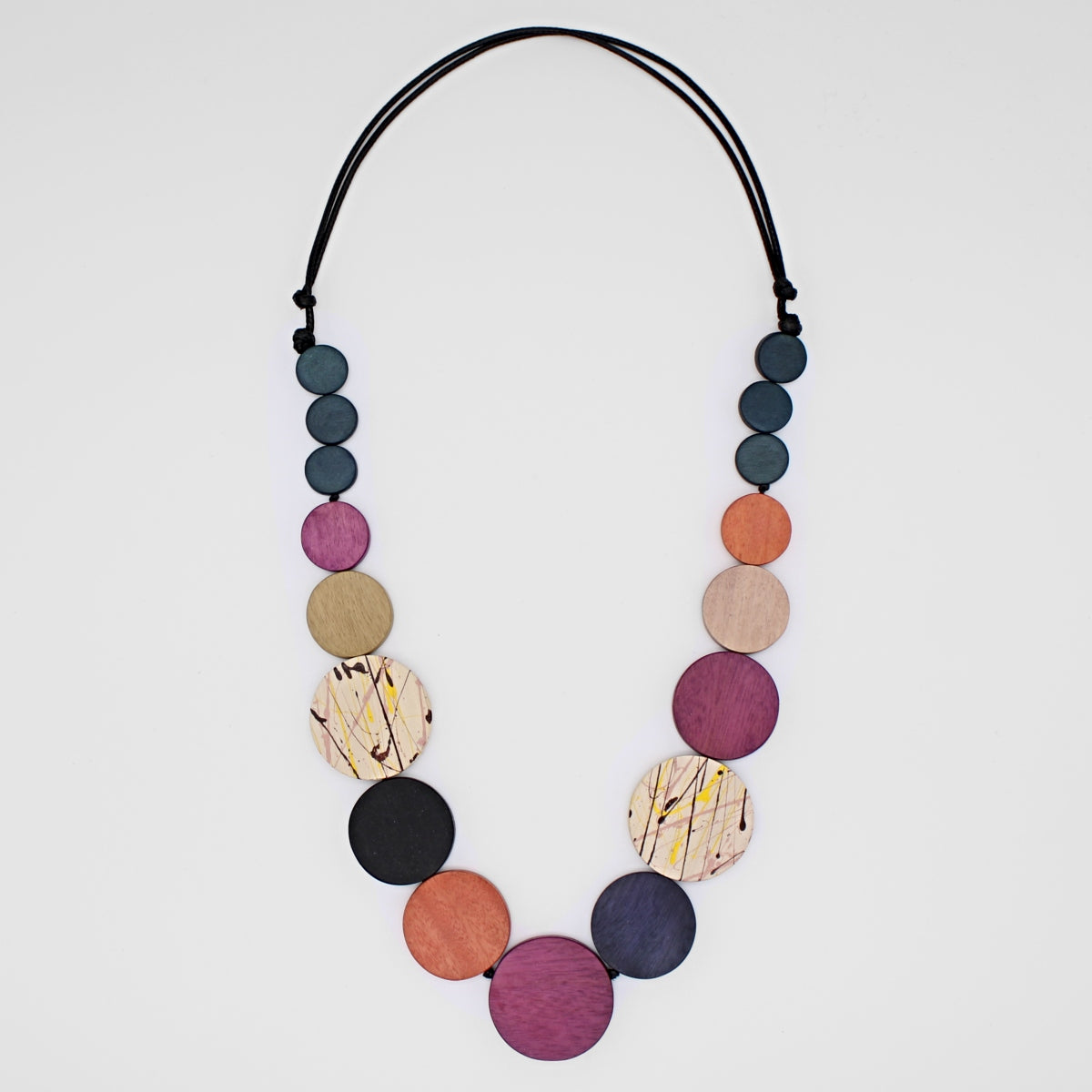 Shades of Wine Splatter Necklace