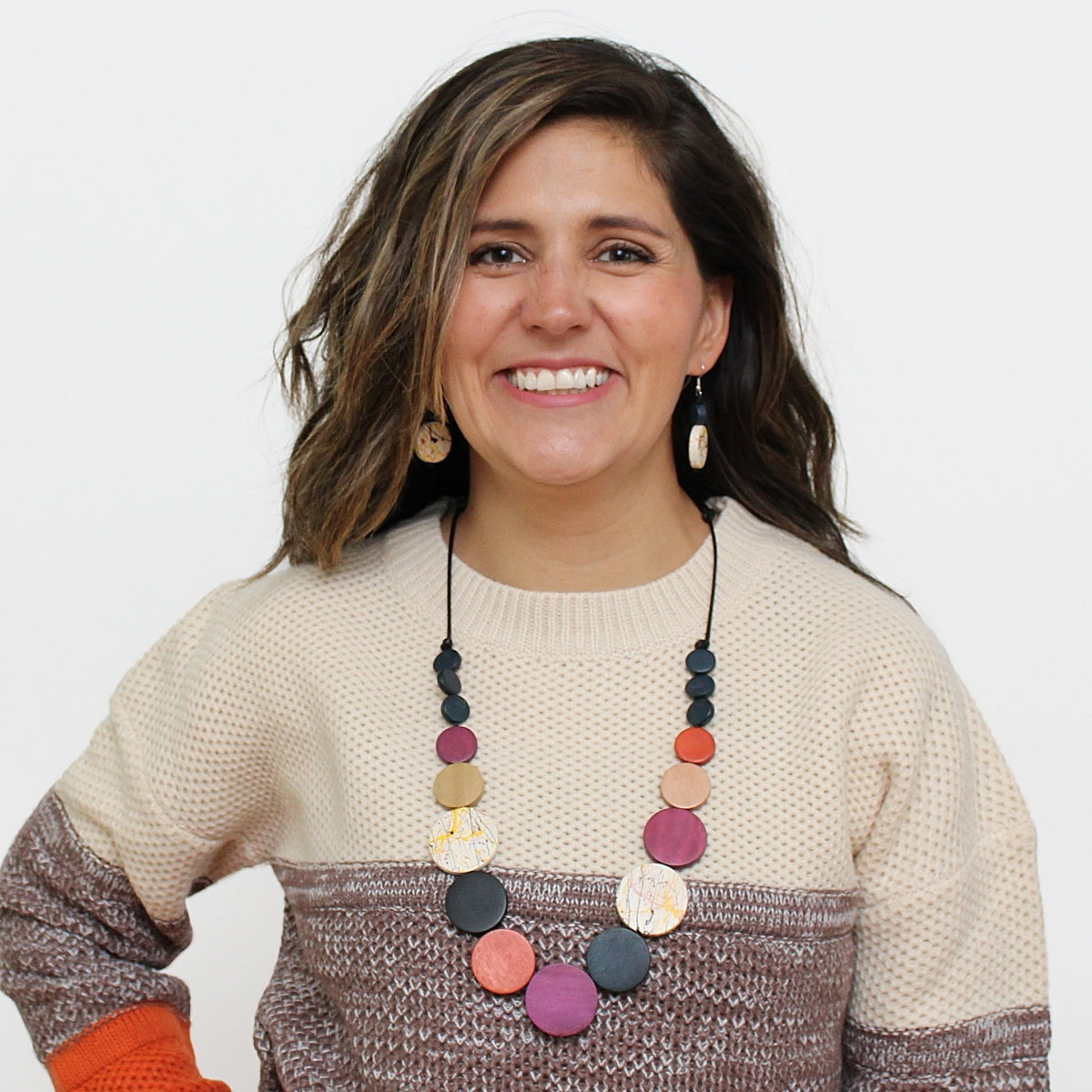 Shades of Wine Splatter Necklace