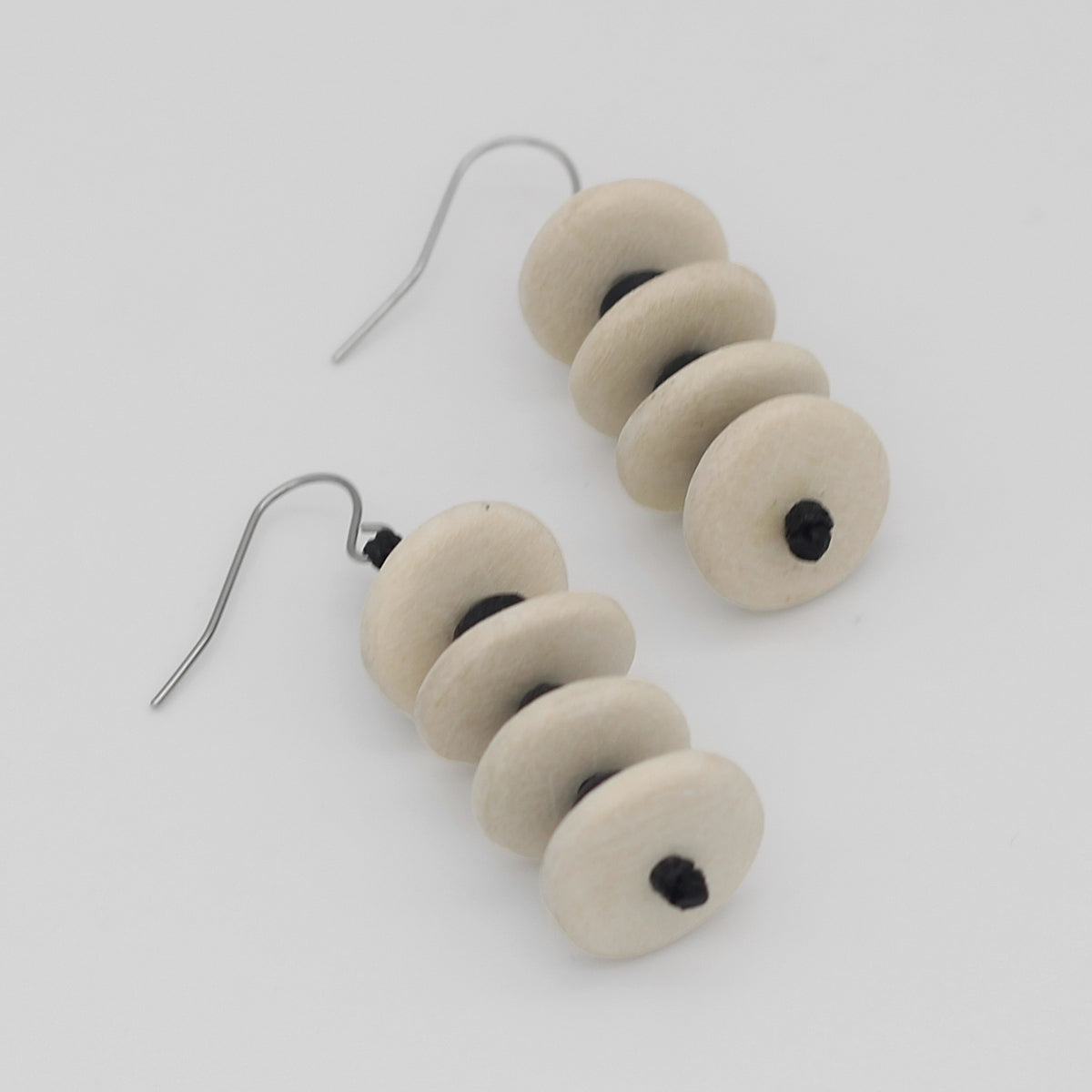 White Tiggy Statement Earrings - Sylca Designs - Chunky Jewelry