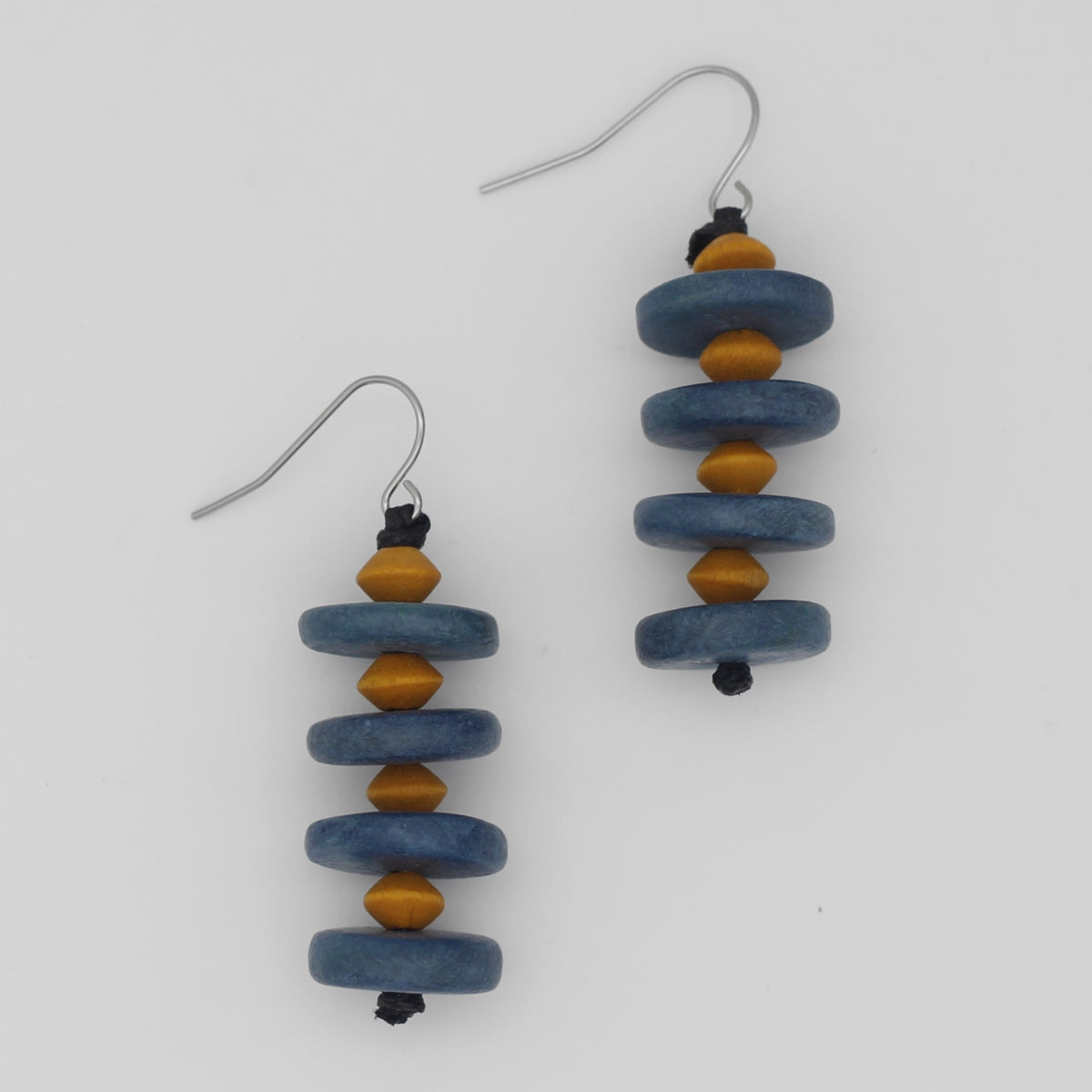 Blue Tiggy Statement Earrings - Sylca Designs - Chunky Jewelry