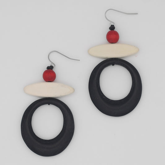 Black Reese Drop Earrings