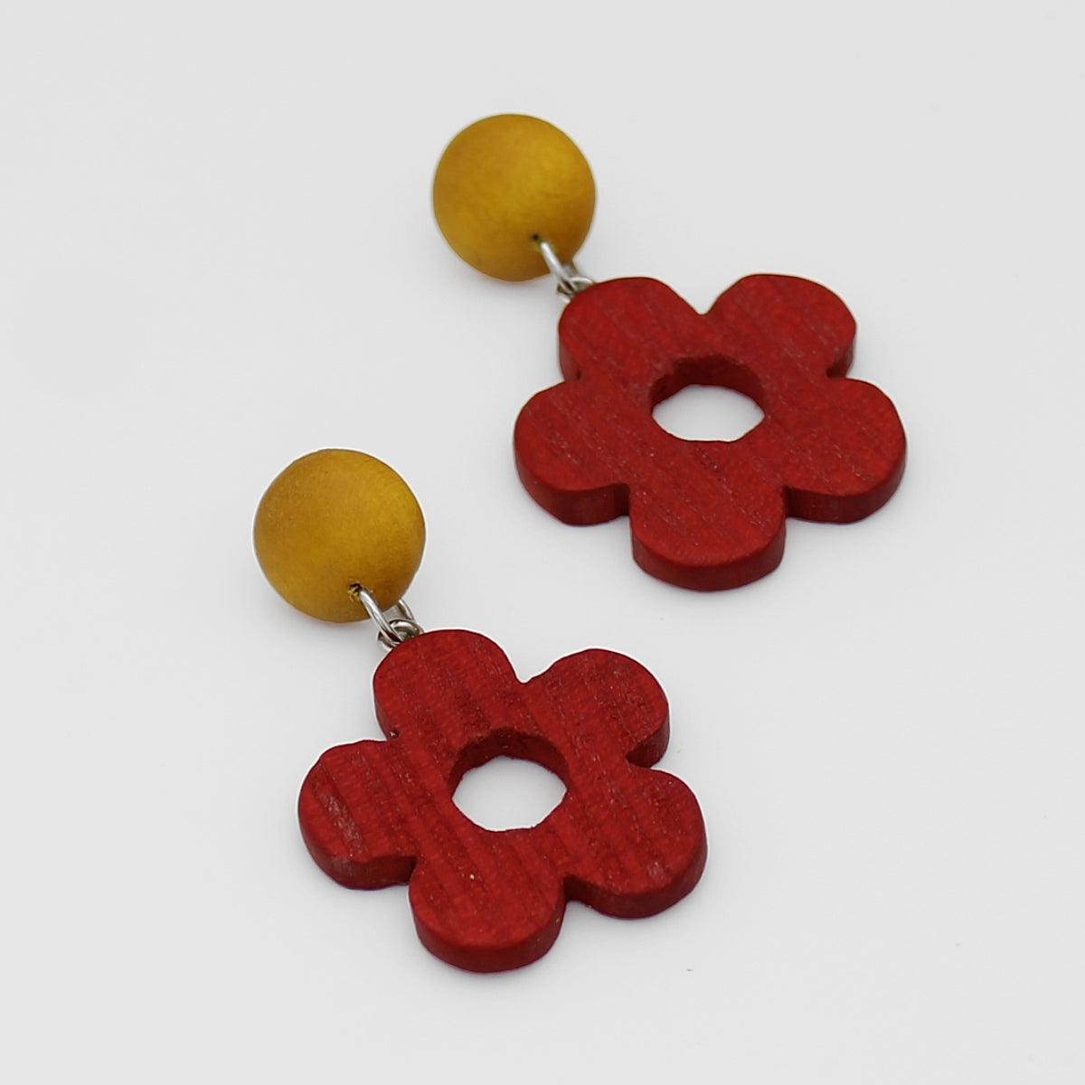 Spice Petalwood Earrings - Sylca Designs - Chunky Jewelry