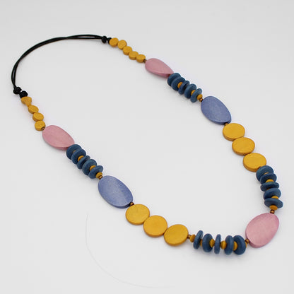 Multi-Color Wooden Tiggy Necklace