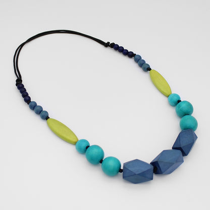 Turquoise Brynn Wood Necklace
