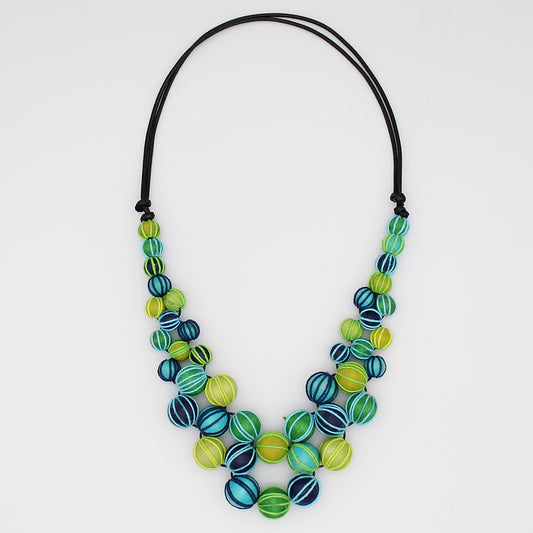 Green Pamela Berries Necklace - Sylca Designs - Chunky Jewelry
