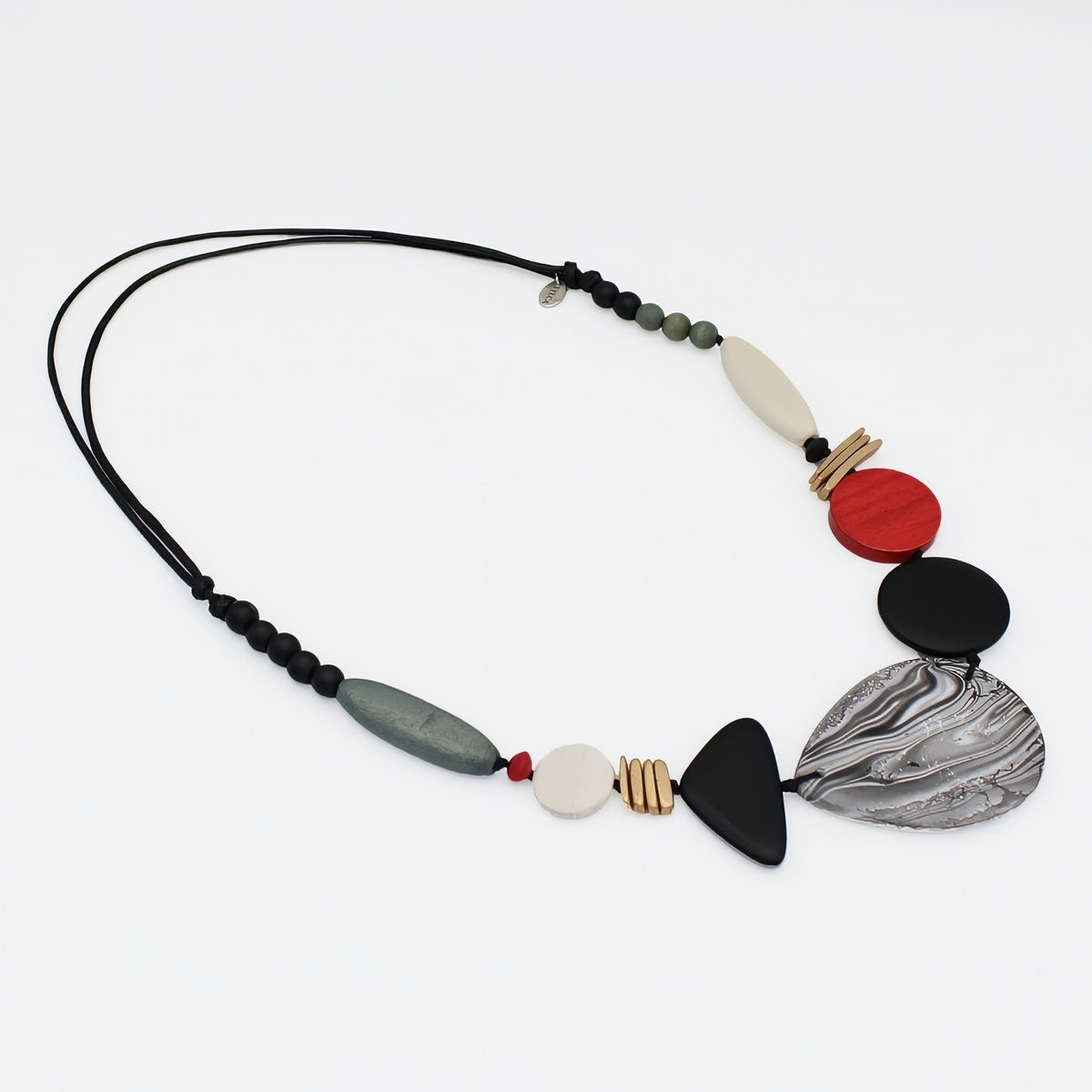 Red Dusk and Dawn Marble Necklace - Sylca Designs - Chunky Jewelry