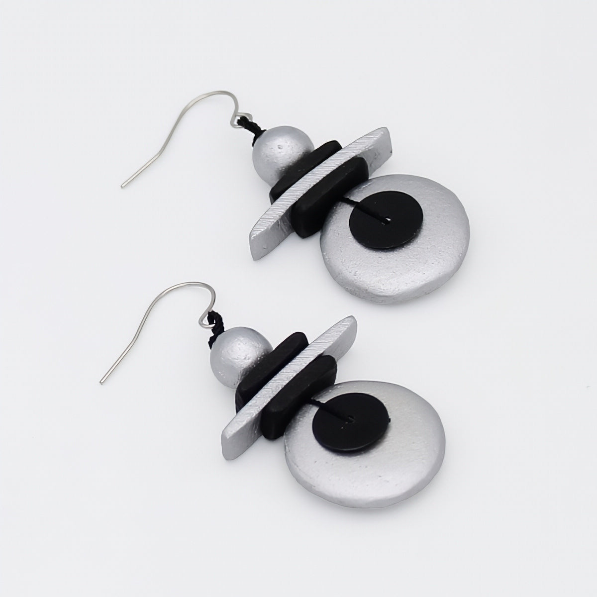 Assuta Silver Drop Earrings - Sylca Designs - Chunky Jewelry