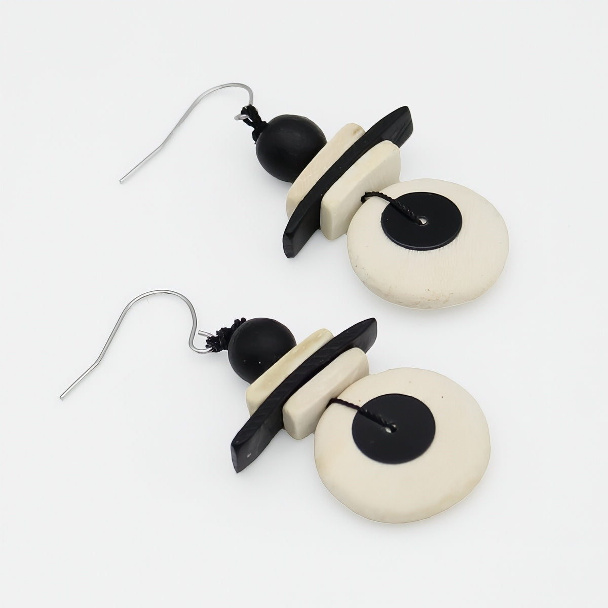 Assuta White Drop Earrings - Sylca Designs - Chunky Jewelry
