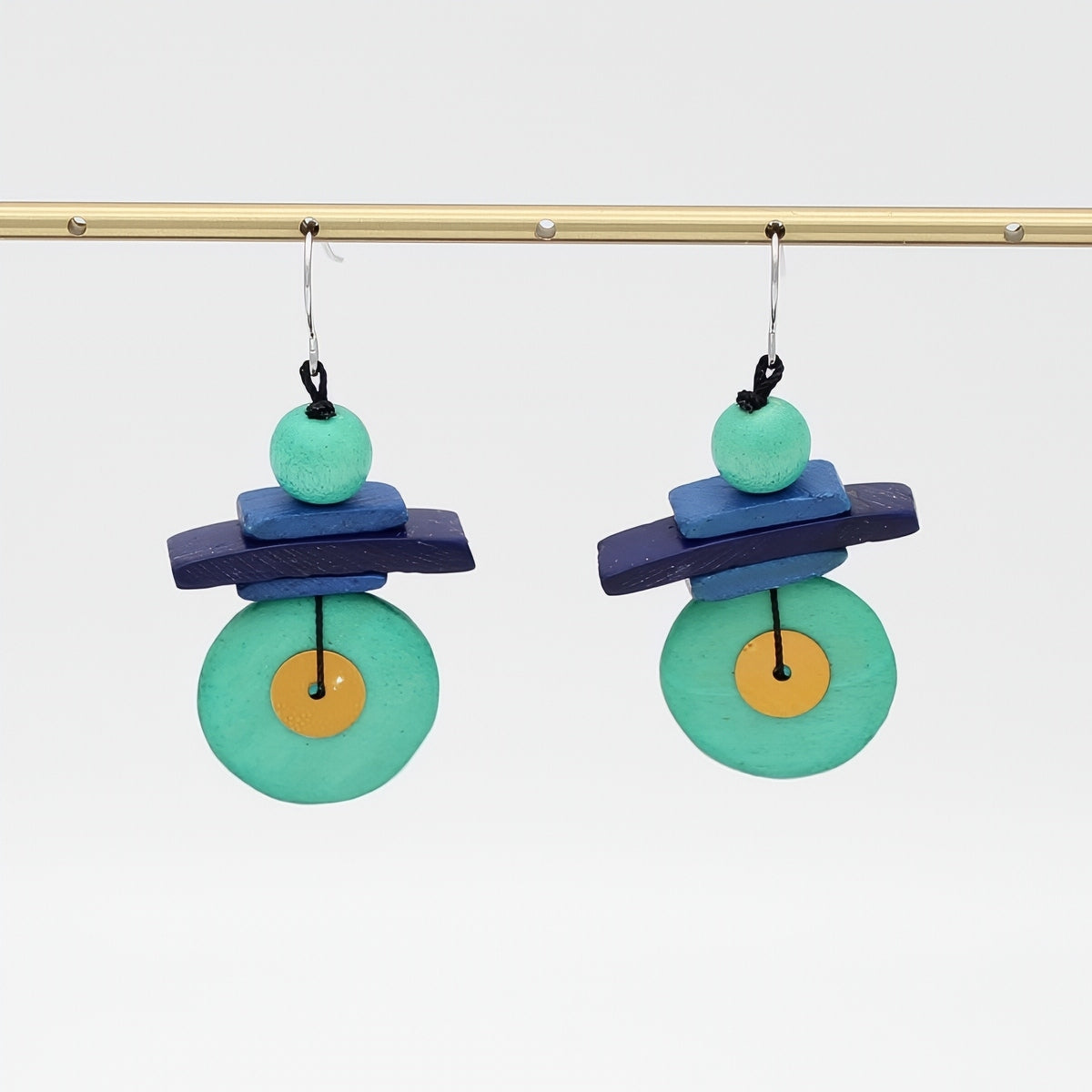 Assuta Teal Drop Earrings - Sylca Designs - Chunky Jewelry