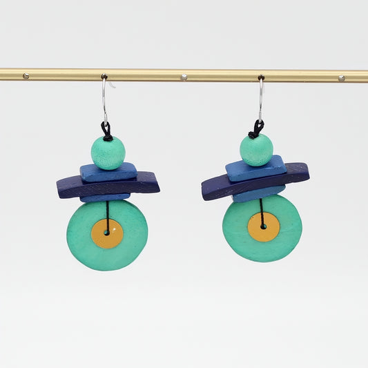 Assuta Teal Drop Earrings - Sylca Designs - Chunky Jewelry