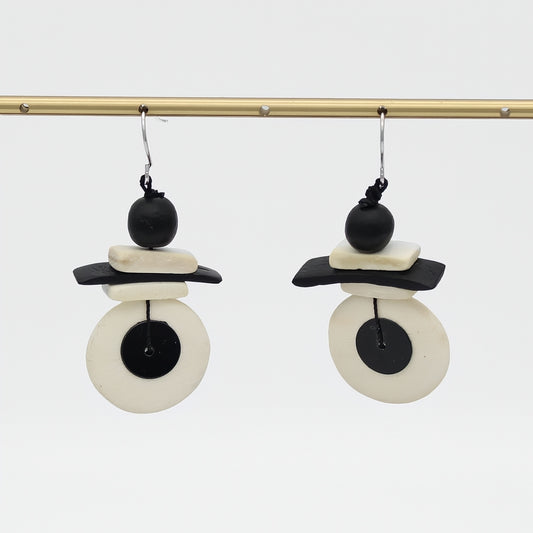 Assuta White Drop Earrings - Sylca Designs - Chunky Jewelry