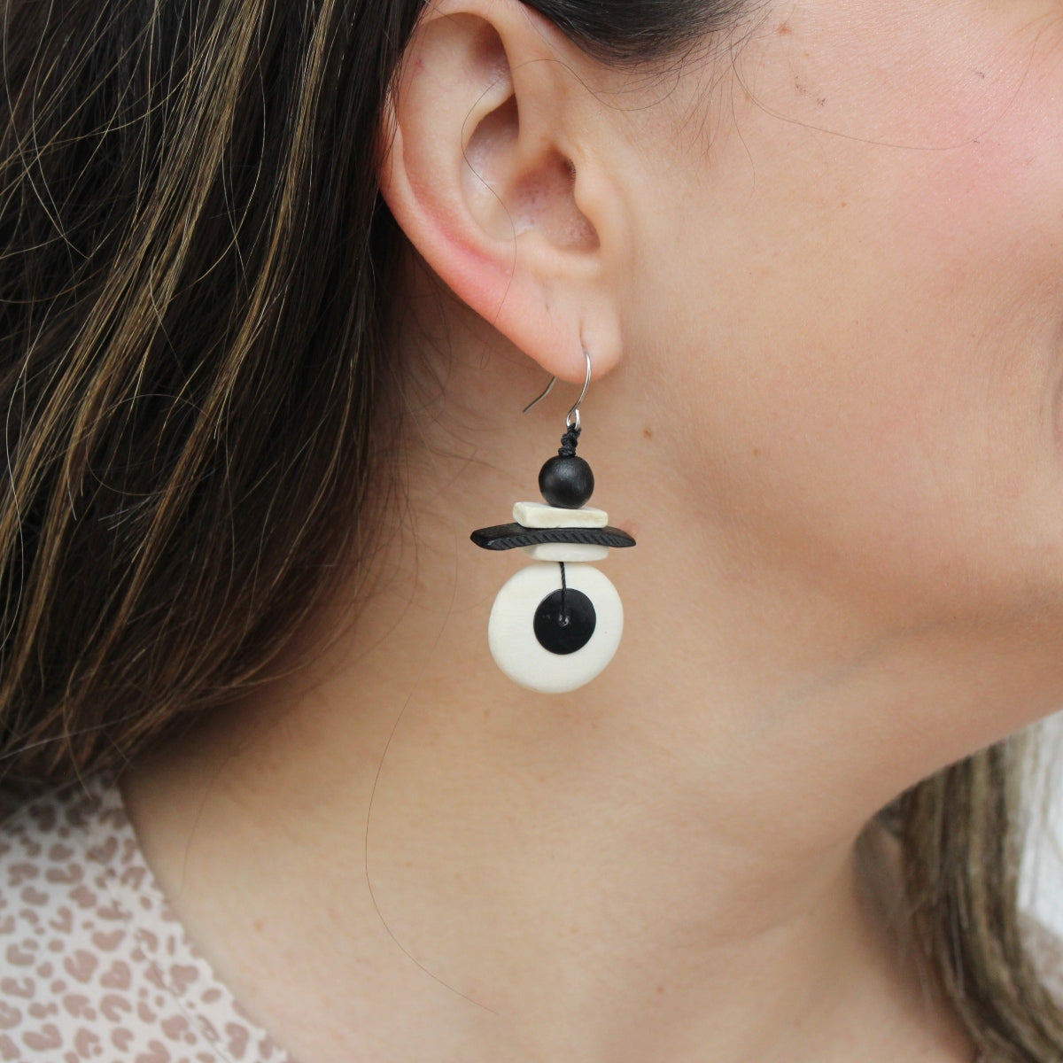 Assuta White Drop Earrings - Sylca Designs - Chunky Jewelry