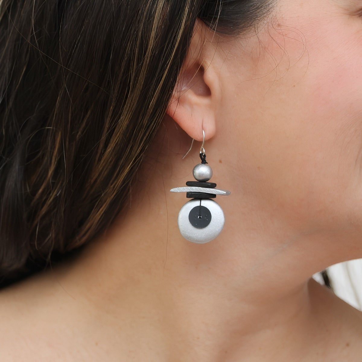 Assuta Silver Drop Earrings - Sylca Designs - Chunky Jewelry