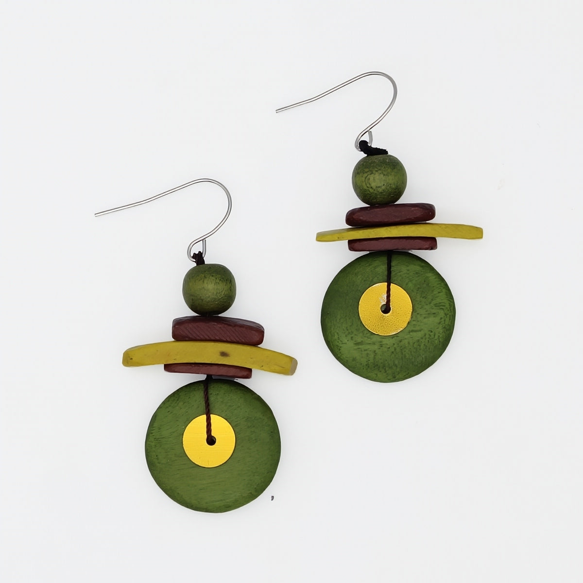 Assuta Olive Drop Earrings - Sylca Designs - Chunky Jewelry