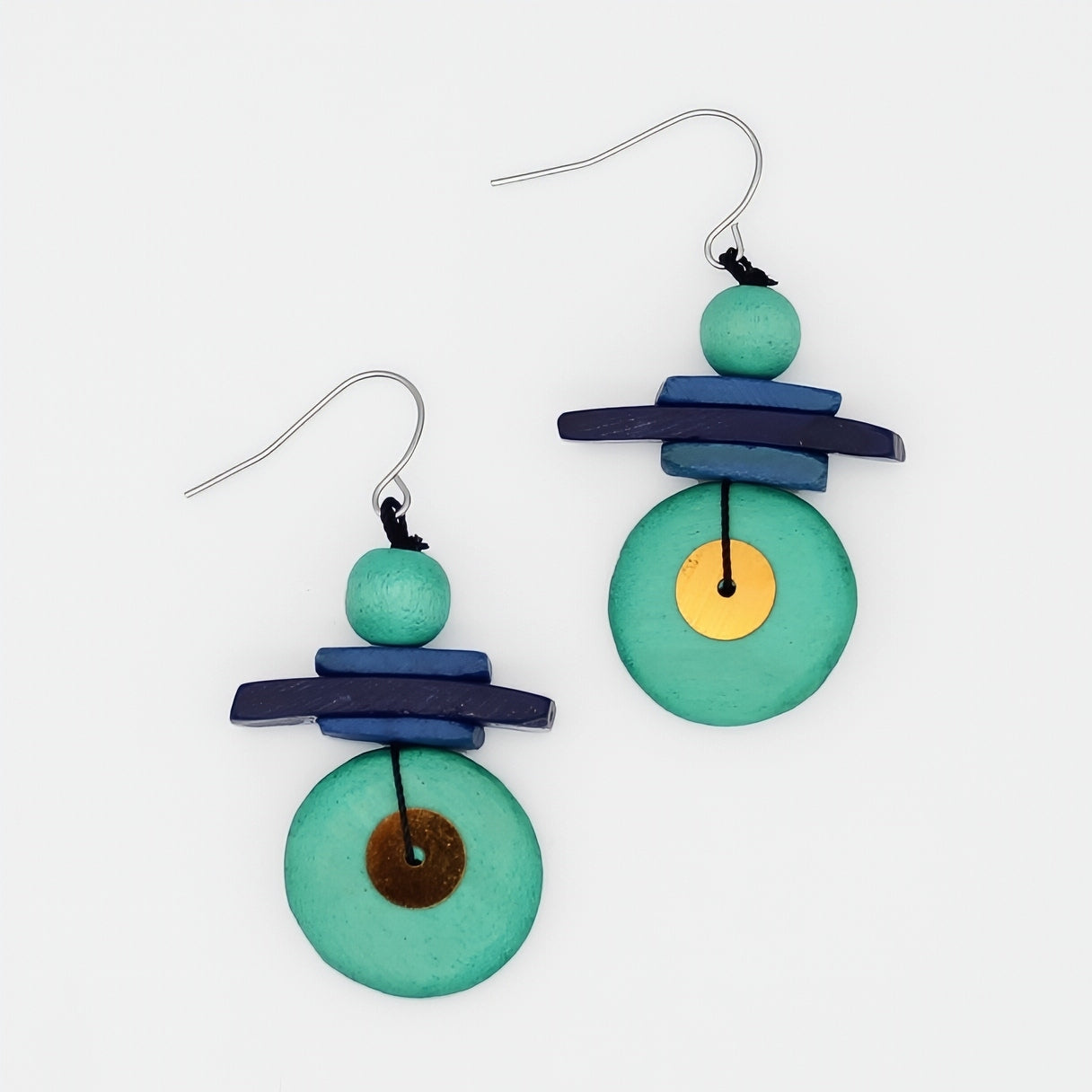 Assuta Teal Drop Earrings - Sylca Designs - Chunky Jewelry