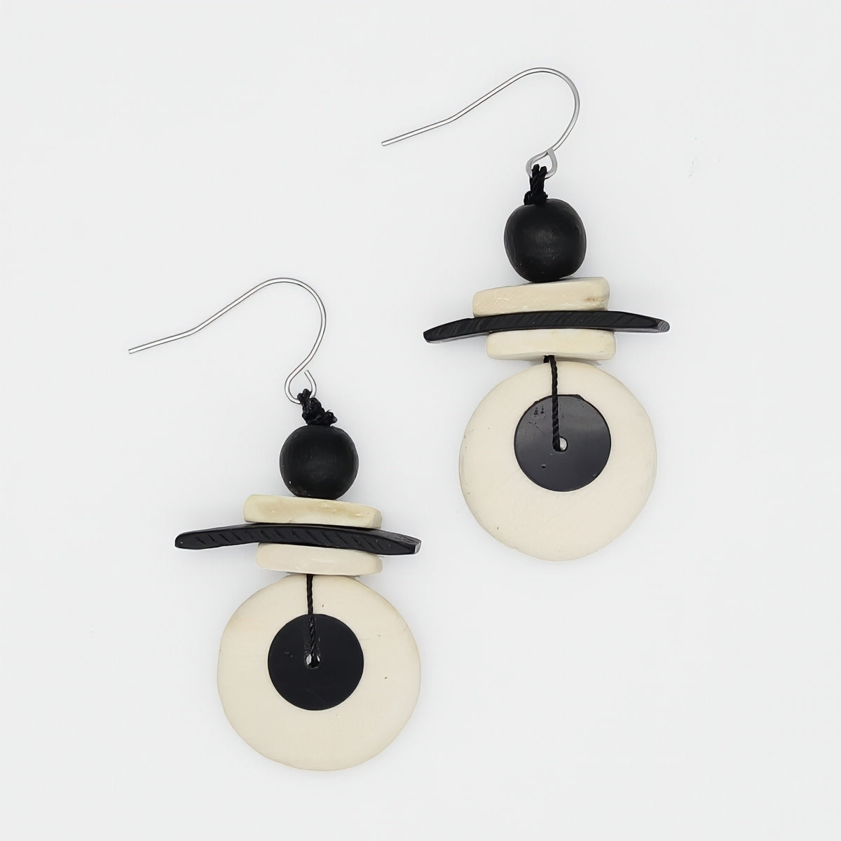 Assuta White Drop Earrings - Sylca Designs - Chunky Jewelry