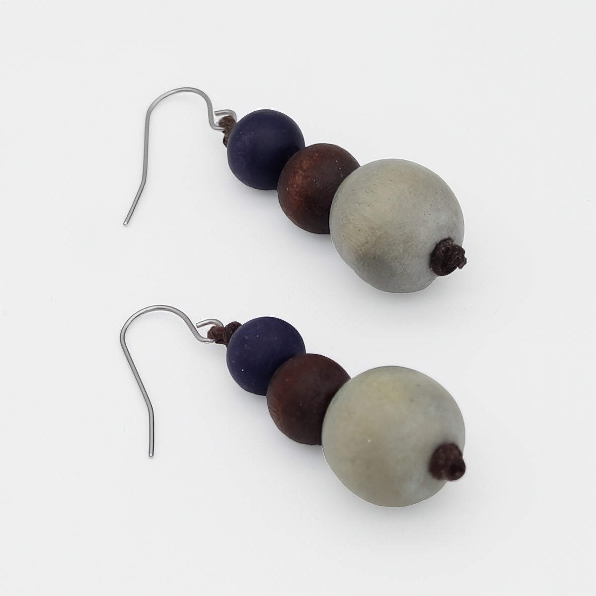 Grey Drop Lela Earrings - Sylca Designs - Chunky Jewelry