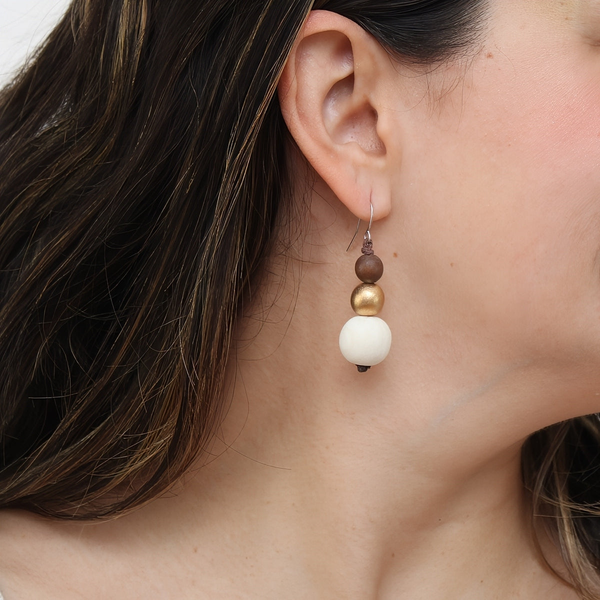 Ivory Drop Lela Earrings - Sylca Designs - Chunky Jewelry