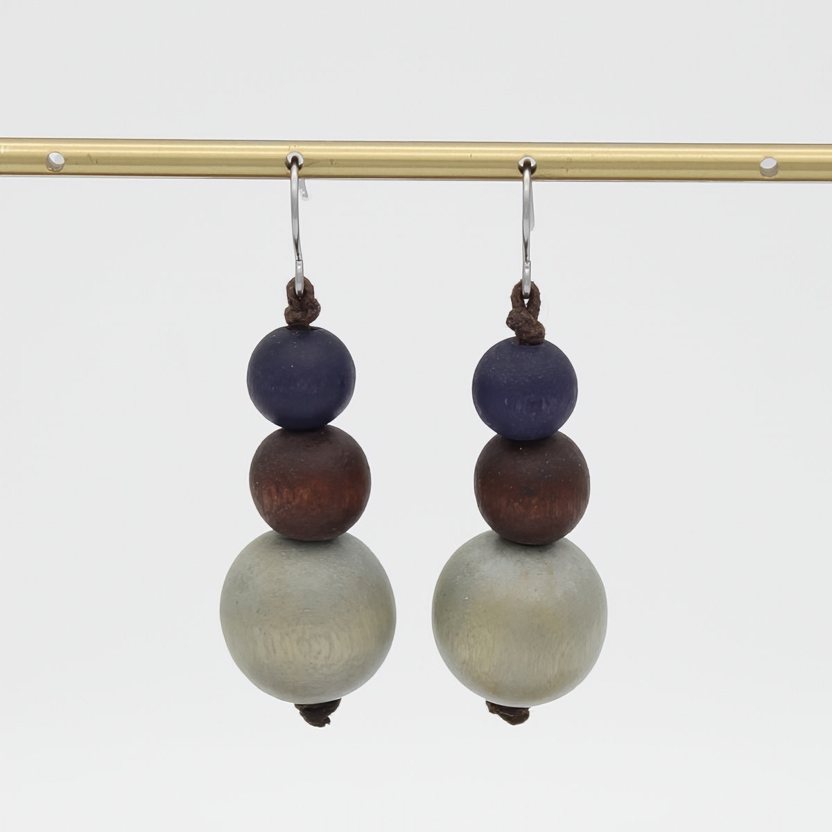 Grey Drop Lela Earrings - Sylca Designs - Chunky Jewelry