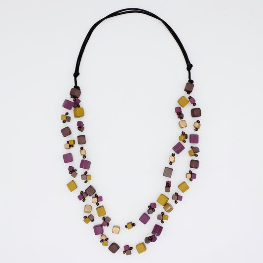 Merlot Lia Floating Bead Necklace