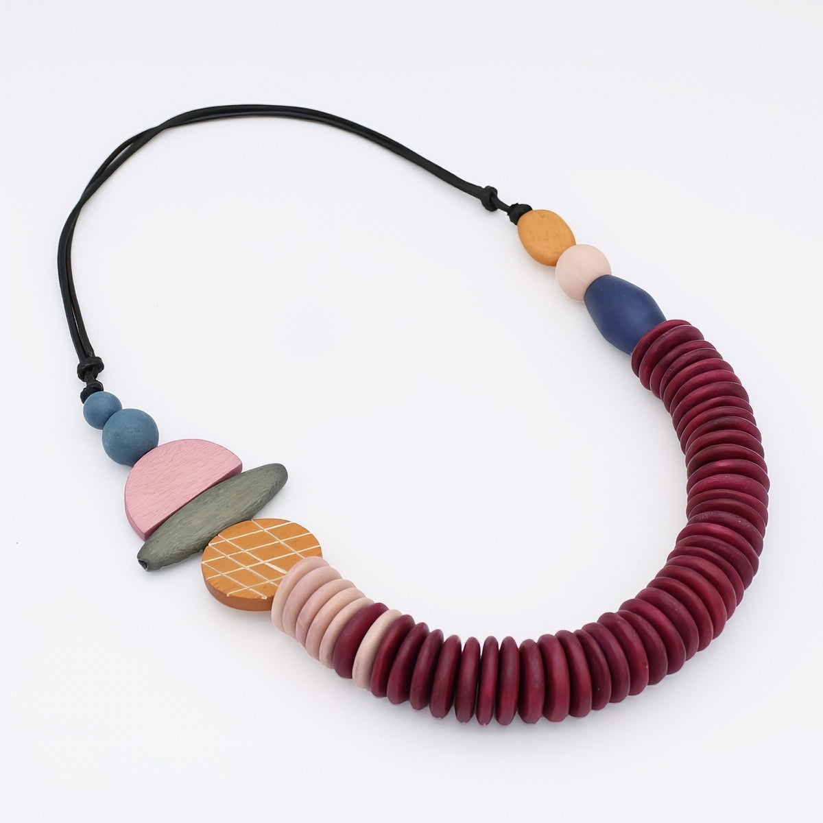 Wine Contemporary Phoenix Necklace - Sylca Designs - Chunky Jewelry
