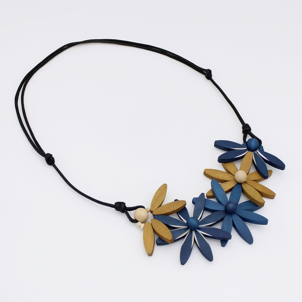 Blue Garland Nectar Statement Necklace - Sylca Designs - Chunky Jewelry