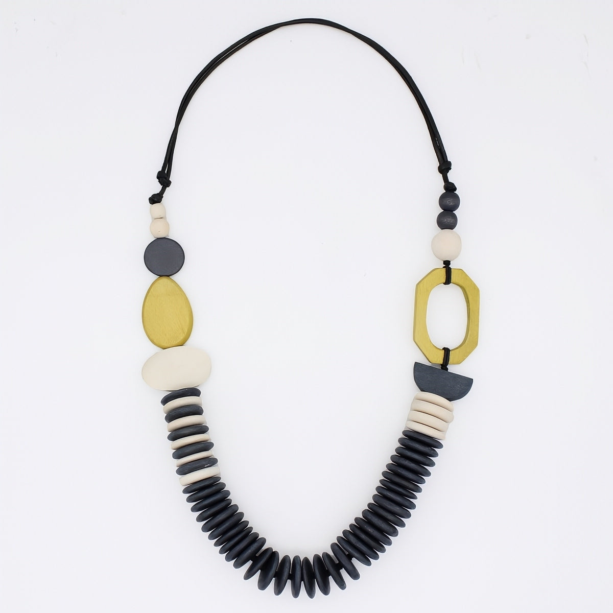 Chartreuse Wood Sophie Necklace - Sylca Designs - Chunky Jewelry